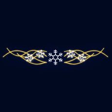 Декоративная перетяжка Снегопад 600х90 см (цвет на выбор)