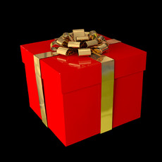 Декоративная декорация Подарочная коробка 30 см (цвет на выбор)