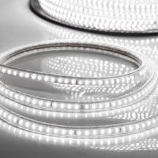 LED лента 220 В, 6x10.6 мм, IP67, SMD 3014, 120 LED/m, цвет свечения белый, 100 м
