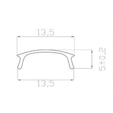 Рассеиватель для профиля матовый 16, 2 м REXANT