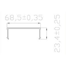 Рассеиватель для профиля матовый 68, 2 м REXANT