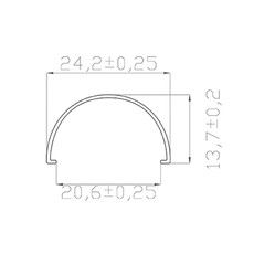 Рассеиватель для профиля радиальный матовый 17, 2 м REXANT