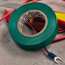 Изолента ПВХ REXANT 19 мм х 25 м, зеленая, упаковка 5 роликов