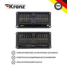 Набор отверток для точных работ KRANZ RA-02, 30 предметов