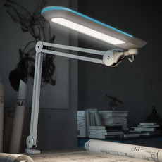 Лампа настольная бестеневая REXANT, струбцина, «Blue Stream», 60 SMD LED, белая