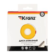 Диск алмазный отрезной ультратонкий 125x22.2x1.4x10 мм KRANZ