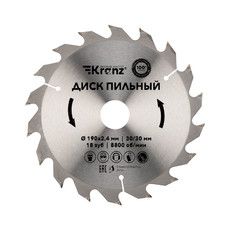 Диск пильный 190 мм х 18 зуб х 30/20 мм KRANZ