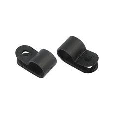 Кабельная скоба под винт REXANT 9 мм, черная, упаковка 50 шт.