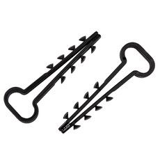 Дюбель-хомут нейлоновый прямоугольный 6-12 мм, черный (100 шт/уп) REXANT 