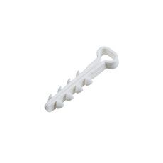 Дюбель-хомут нейлоновый прямоугольный 5-8 мм, белый (100 шт/уп) REXANT